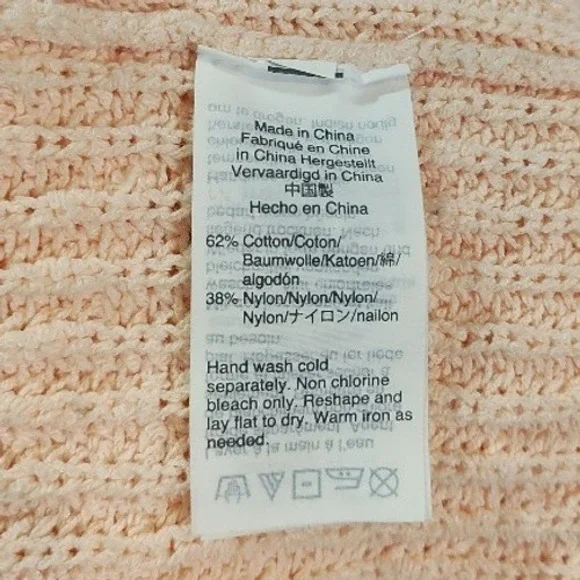 Madewell Monterey Sweater Tank Top Peach Pink Slouchy Knit Cotton Blend Size XL - Picture 9 of 9